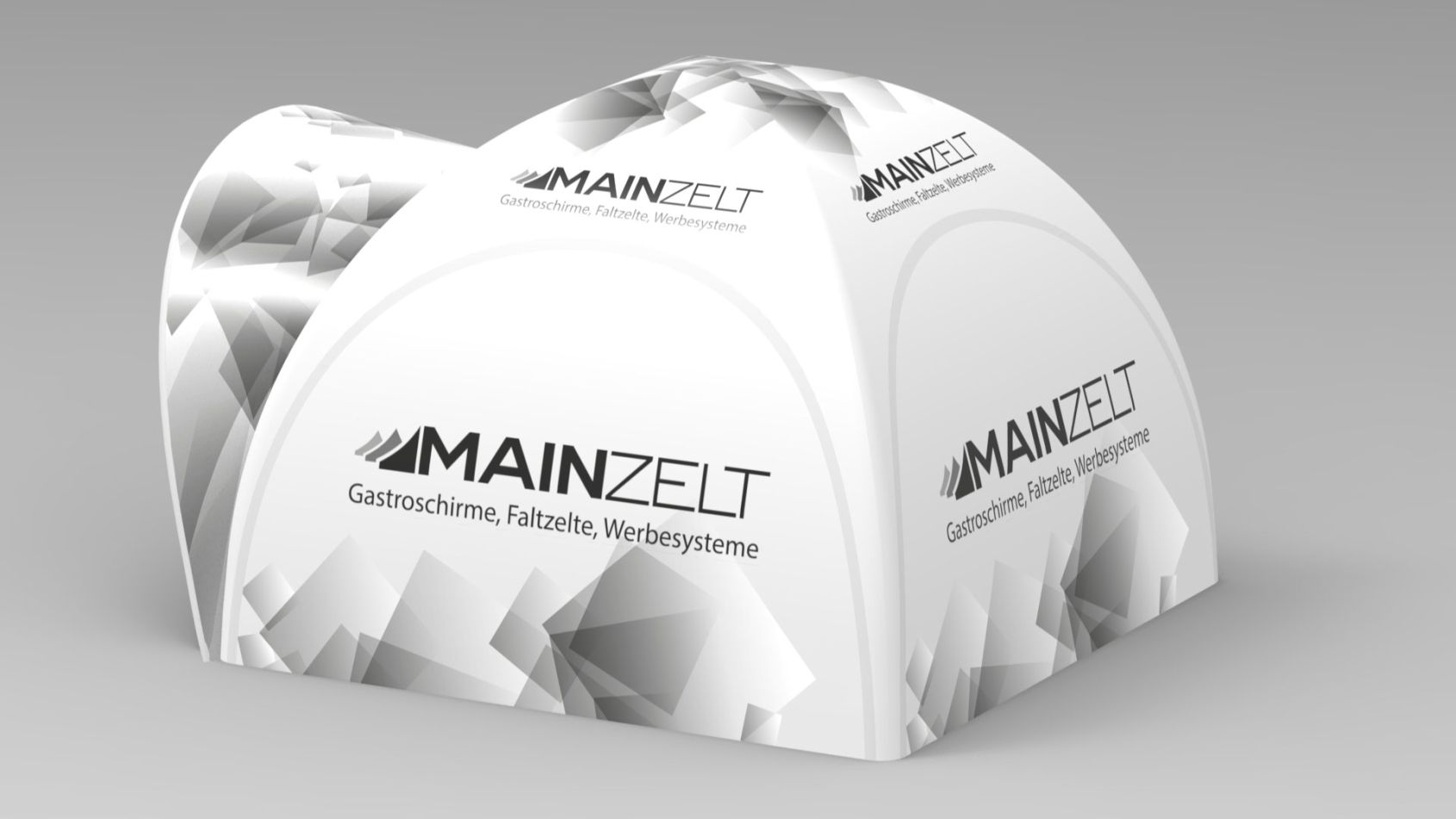 Aufblasbare-Eventzelte Dome-Zelte Ansicht von hinten