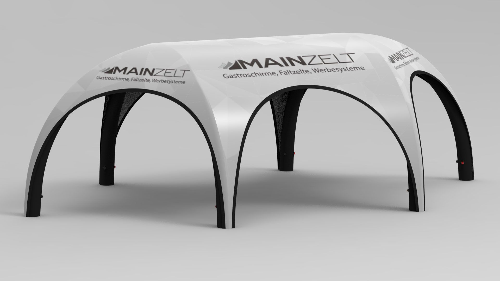 Aufblasbare-Eventzelte Hexa-Zelt Frontansicht