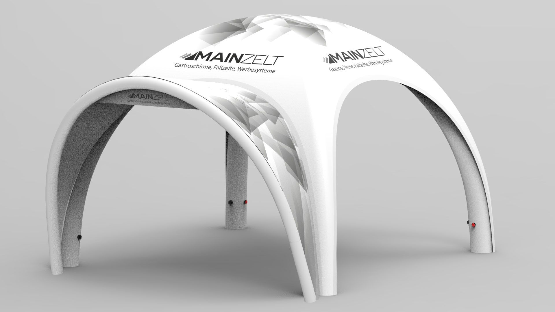 Aufblasbare-Eventzelte Dome-Zelt Offen Ansicht Links