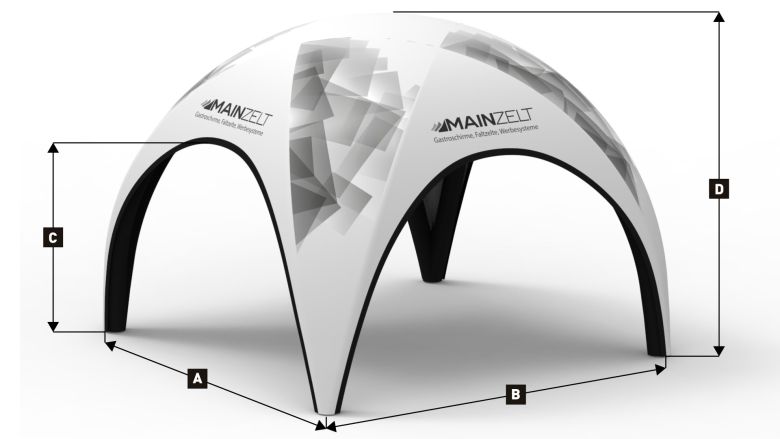 Aufblasbare-Eventzelte Spider-Zelt Grössen